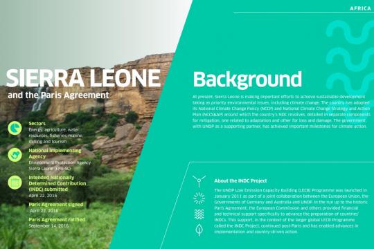 INDC Project Actions and Impacts: Sierra Leone