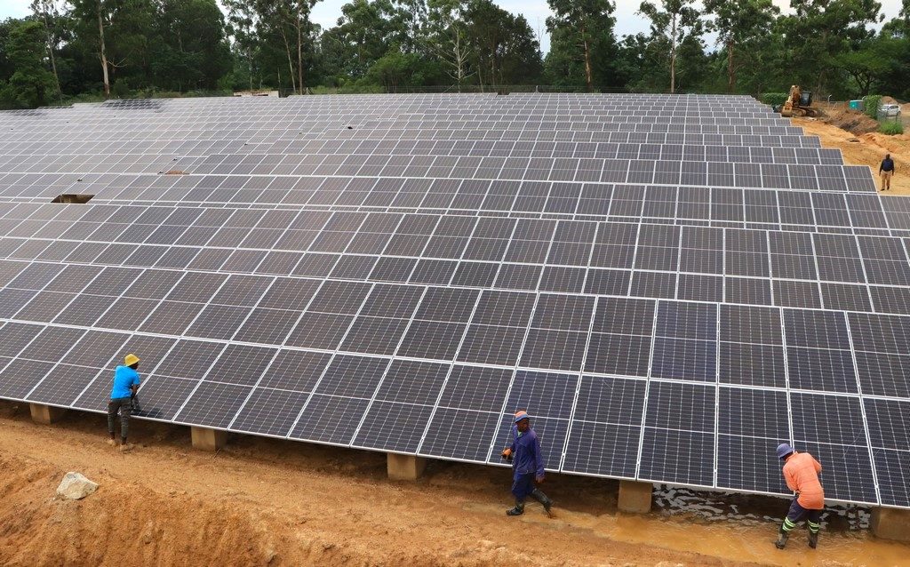 A solar installation in Eswatini
