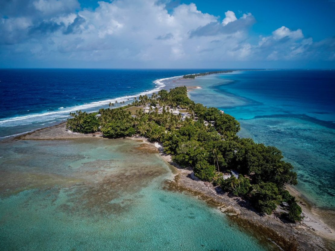 Aerial view of Funafuti Atoll, Tuvalu