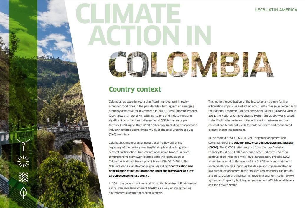 LECB Programme Impact and Results: Colombia