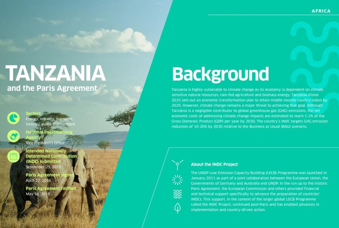 INDC Project Actions and Impacts: Tanzania