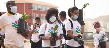 Planting trees in Cabo Verde