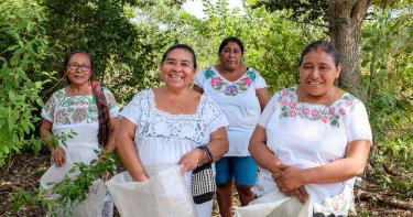 Rural women smiling in Mexico