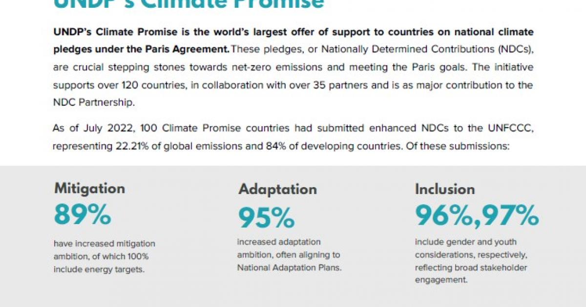 UNDP's Climate Promise Explainer Climate Promise