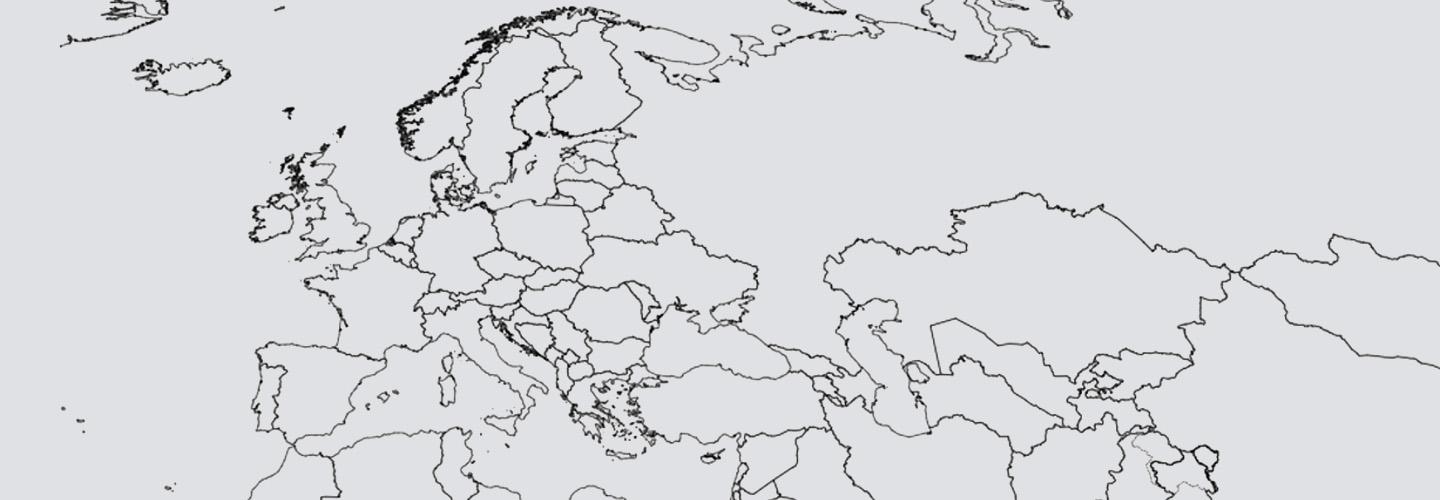 carte de l'Europe et de l'Asie centrale