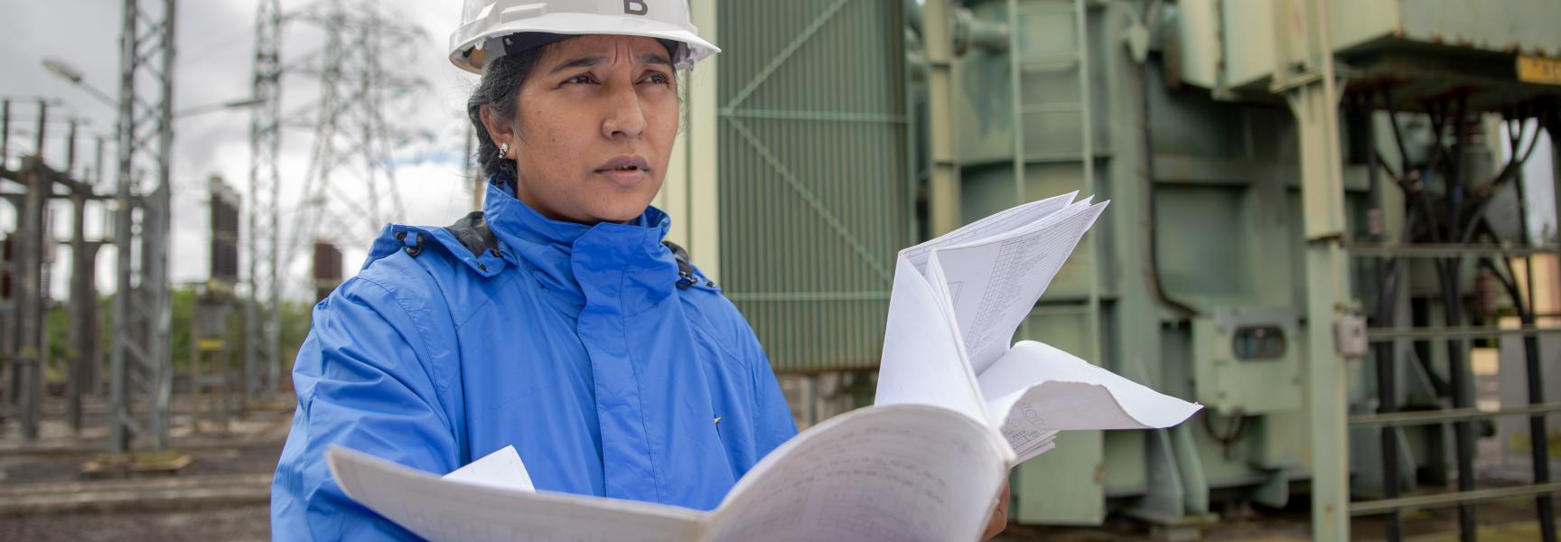Woman engineer at CEB power station in Mauritius, 2020