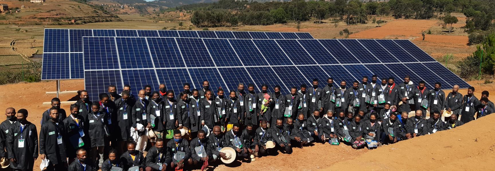 Des panneaux solaires à Madagascar