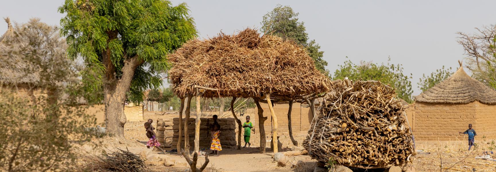 Des enfants qui s'amusent dans leur village au Cameroun