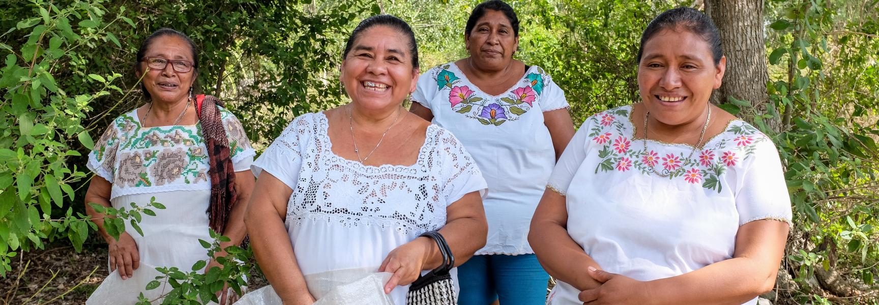 Rural women smiling in Mexico
